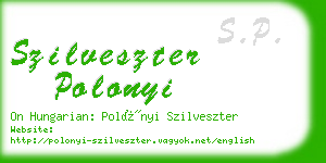szilveszter polonyi business card